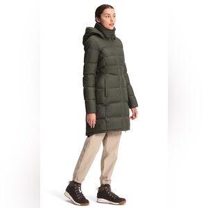 The North Face Women’s Metropolis Down Parka in Sage Green SMALL EUC